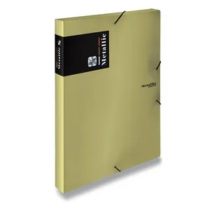 PP-Box mit Gummierung A4 Metallic-Gold